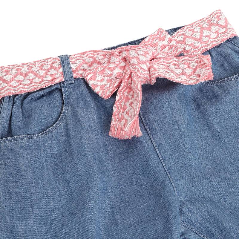 Girls Medium Blue Solid Jeans image number 2